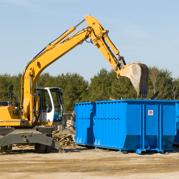 what size residential dumpster rentals are available in Buckheart Illinois